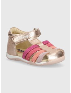 Detské kožené sandále Primigi ružová farba