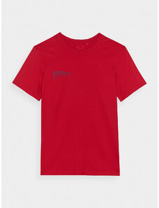 4F Pánske tričko s potlačou - červené