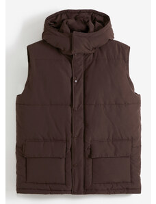 bonprix Prešívaná vesta s odnímateľnou kapucňou, z recyklovaného polyesteru, farba hnedá, rozm. 48