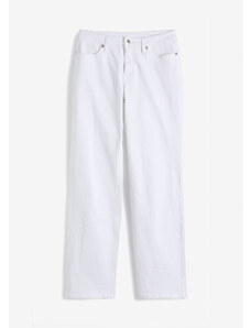 bonprix Široké twillové nohavice, farba biela, rozm. 38