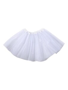 LEVNO Tylová sukňa - biela, veľkosti XS - XXL: