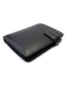 Arwel Čierna kožená peňaženka so zápinkou Jessica