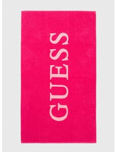 Bavlnený uterák Guess ružová farba, E4GZ04 SG00P