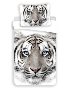 Jerry Fabrics Obliečky s bielym tigrom 140x200 70x90 cm 100% Bavlna