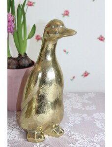 Pampusikfashion Dekorácia - kačka v zlatej farbe