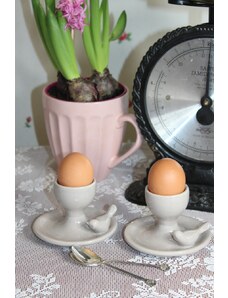 Pampusikfashion Keramický stojan na vajíčka - šedý