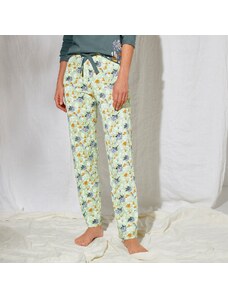 Blancheporte Pyžamové nohavice s potlačou "okvetných lístkov" potlač zelená 048