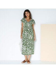 Blancheporte Midi šaty s potlačou zelená/béžová 038