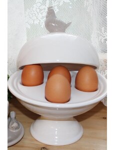 Pampusikfashion Keramický stojan na vajíčka s poklopom