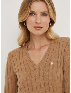 Bavlnený sveter Polo Ralph Lauren béžová farba, tenký, 211945652