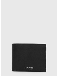 Kožená peňaženka Tommy Hilfiger pánsky,čierna farba,AM0AM12196