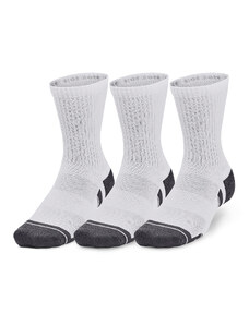Pánske ponožky Under Armour Performance Cotton 3P Mid White