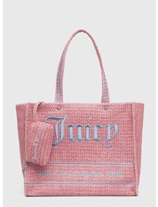 Plážová taška Juicy Couture ružová farba