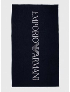 Bavlnený uterák Emporio Armani Underwear tmavomodrá farba