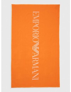 Bavlnený uterák Emporio Armani Underwear oranžová farba