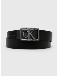 Obojstranný opasok Calvin Klein Jeans pánsky,čierna farba,K50K511820
