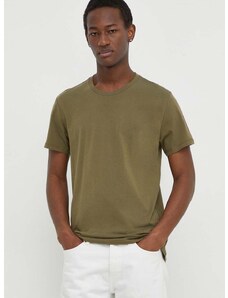 Bavlnené tričko Levi's 2-pak pánsky, zelená farba, jednofarebný