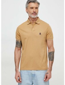 Bavlnené polo tričko Tommy Hilfiger béžová farba, jednofarebný, MW0MW34783