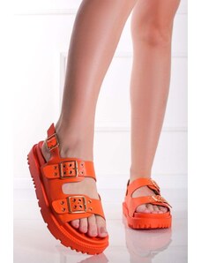 C’M Paris Oranžové nízke sandále Delila