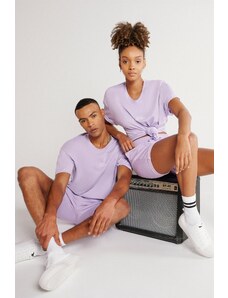 AC&Co / Altınyıldız Classics Unisex Lilac Standard Fit Regular Cut Cotton Shorts with Pockets, Stretchy Knitted.