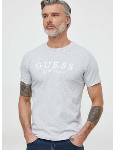 Tričko Guess pánsky, šedá farba, s potlačou, U4RI22 K6YW0
