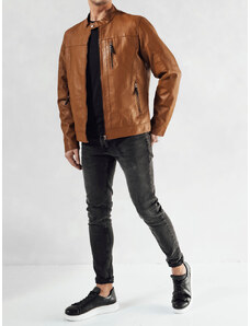 Men's Camel Leather Jacket Dstreet