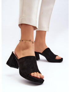 Kesi Women's black Bralya high-heeled slippers