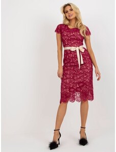 Elegantné vínovočervené šaty Diana