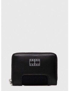 Peňaženka Tommy Jeans dámsky,čierna farba,AW0AW16218