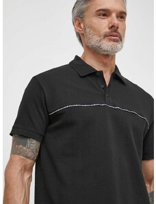 Bavlnené polo tričko Tommy Jeans čierna farba,s potlačou,DM0DM18926