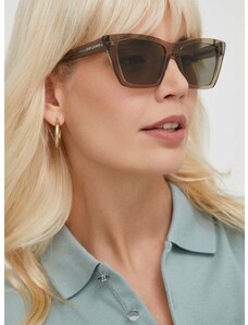 Slnečné okuliare Saint Laurent dámske, béžová farba, SL 276 MICA