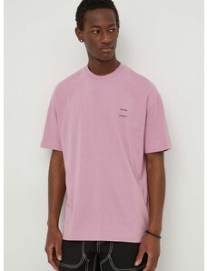 Bavlnené tričko Samsoe Samsoe JOEL pánsky, béžová farba, jednofarebný, M22300126