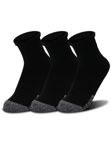 Pánske ponožky Under Armour Heatgear Quarter 3-Pack Black