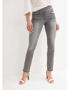 bonprix Mega strečové džínsy s pohodlným pásom, farba šedá, rozm. 54