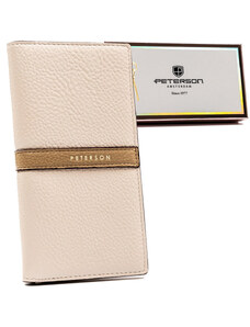 Veľká dámska peňaženka na zips z ekologickej kože— Peterson