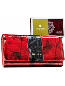 Dámska kožená peňaženka s vyrazeným vzorom motýľa - Peterson