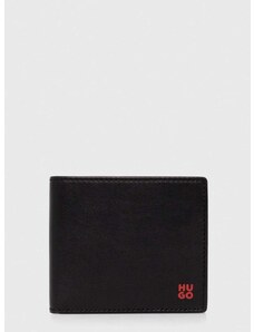 Kožená peňaženka HUGO pánska,čierna farba,50516966