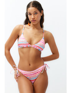 Trendyol Striped Triangle Regular Bikini Set