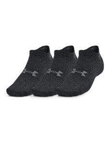 Pánske ponožky Under Armour Essential No Show 3-Pack Black