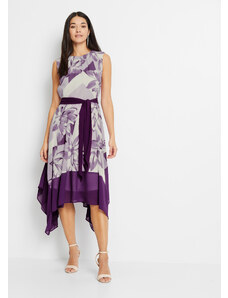 bonprix Šaty s kvetovanou potlačou, farba fialová