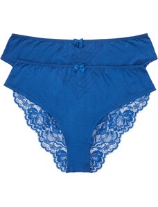 bonprix Brazílske nohavičky (2 ks), farba modrá, rozm. 48/50