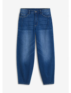 bonprix Paper-bag džínsy, z bio bavlny, farba modrá
