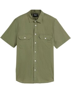 bonprix Chlapčenská košeľa s krátkym rukávom, farba zelená, rozm. 116/122