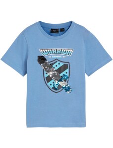 bonprix Tričko s otáčavými flitrami, bio bavlna, pre chlapcov, farba modrá