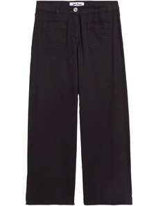 bonprix Twillové nohavice so širokým strihom, farba čierna, rozm. 146