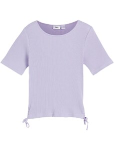 bonprix Vrúbkované tričko, dievčenské, farba fialová, rozm. 128/134