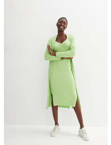 bonprix Pletené šaty s hodvábom, farba zelená