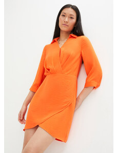 bonprix Šaty so zavinovacím detailom, farba oranžová