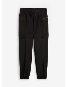 bonprix Funkčné nohavice s odopínaním na zips, Barrel Shape, nepremokavé, farba čierna, rozm. 46