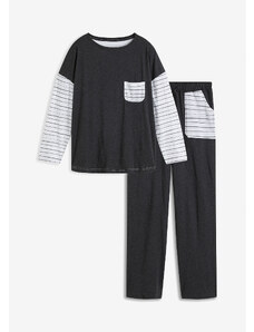 bonprix Pyžamo s oversize tričkom, farba šedá